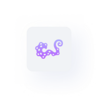 tentacle 3d neumorphism icon design png