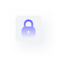 White Neumorphism button icon lock png