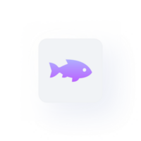 fish 3d neumorphism icon design png