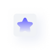 white neumorphism button icon star png