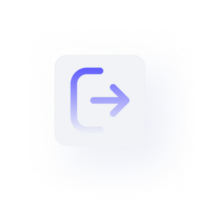 White Neumorphism button icon log out png