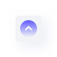 White Neumorphism button icon chevron circle up png