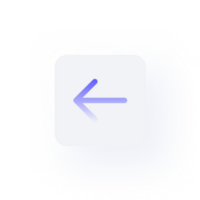 White Neumorphism button icon arrow left png