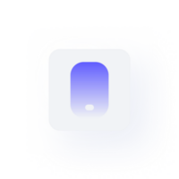 White Neumorphism button icon mobile png