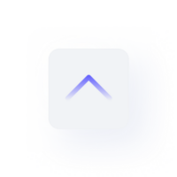 White Neumorphism button icon chevron up png