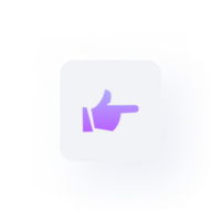 pointing 3d neumorphism icon design png