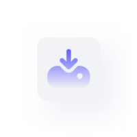 White Neumorphism button icon download png