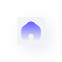 White Neumorphism button icon home png