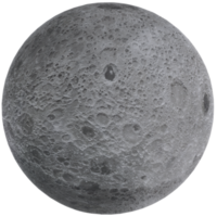 3D Rendering Of Moon Object png