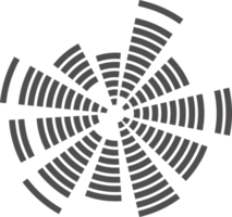 Circle music equalizer. Round audio spectrum. Concentric beat and explosion. Digital geometric frame png