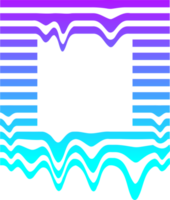 falla cyberpunk geométrico forma. resumen gráfico diseño elemento. futurista Derretido gotea líquido cuadrado png