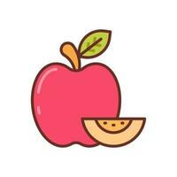 manzana icono en vector. ilustración vector