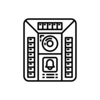 Solar Doorbell icon in vector. Illustration vector