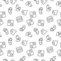 Meds Seamless Pattern for Printing and Wrapping vector