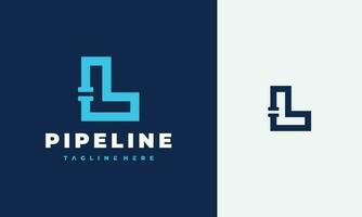 letter L pipe logo vector