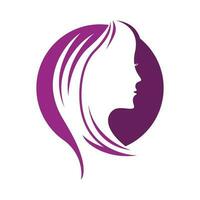 Women beauty, salon, spa, hair minimalist logo design vector