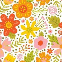 Cute Simple Flower Seamless Pattern vector