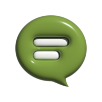 3d chatt bubbla ikon illustration png