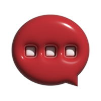 3d chat bubble icon illustration png