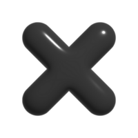 cancel delete cross icon 3d png