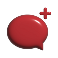 3d chat bubble icon illustration png