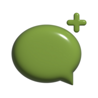 3d chat bubble icon illustration png