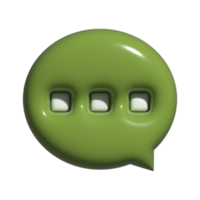 3d chatt bubbla ikon illustration png