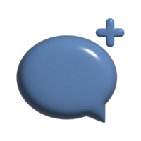 3d chat bubble icon illustration png