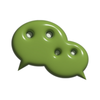 3d babbelen bubbel icoon illustratie png