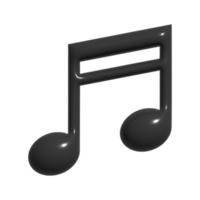 música ícone 3d png