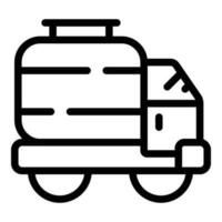 Gas truck icon outline vector. Cargo industry vector