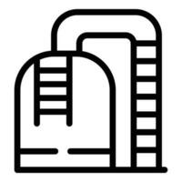 Ladder petrol tank icon outline vector. Energy fuel vector