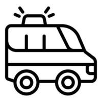 Medical car icon outline vector. Truck patient vector
