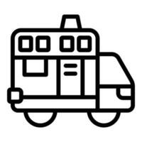 Web order rescue vehicle icon outline vector. Person health vector