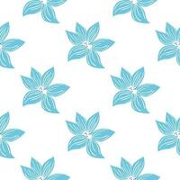 Cute stylized bud flowers background. Abstract flower seamless pattern in simple style. vector