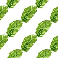 Abstract exotic plant seamless pattern. Botanical leaves wallpaper. Tropical pattern backdrop with palm leaf and floral motifs. vector