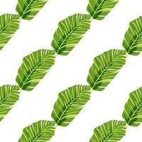 Abstract exotic plant seamless pattern. Botanical leaves wallpaper. Tropical pattern backdrop with palm leaf and floral motifs. vector