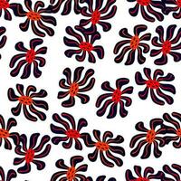 Vintage stylized flowers background. Decorative retro abstract bud flower seamless pattern. vector