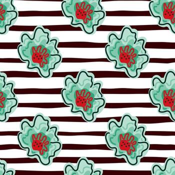 Abstract floral endless background. Chamomile flower seamless pattern, elegantly in a simple style. vector