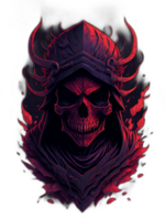ai gegenereerd Ninja schedel illustratie voor t overhemd ontwerp of spel logo png