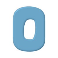 0 3D numbers element png