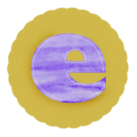 e alfabeto elemento transparente png