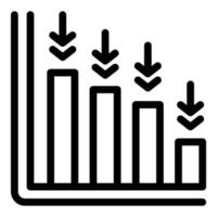 Graph icon outline vector. Work alternative vector