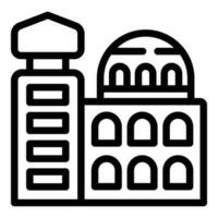 Jewish building icon outline vector. Israel torah vector