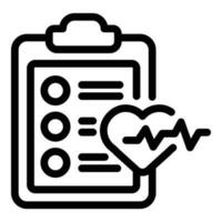 Muscle heartrate training icon outline vector. Arm body vector