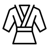 moderno kimono icono contorno vector. algodón canalla vector