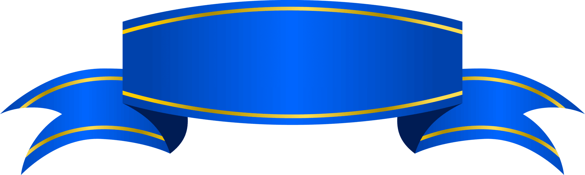 Blue And Gold Ribbon PNGs for Free Download