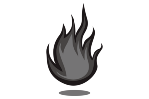 zwart brand bal met transparant achtergrond png