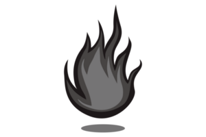 negro fuego pelota con transparente antecedentes png