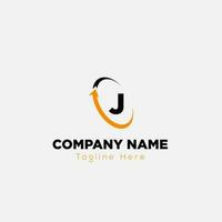 Abstract J letter modern initial lettermarks logo design vector